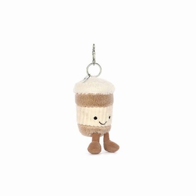 Jellycat Amuseables Coffee-To-Go Bag Charm USA | 12573HBUO